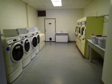One of two laundry rooms